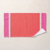 Serviette de bain Pois rose rouge (Serviette à main)