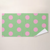 Serviette de bain Polka Dot (Sage Green & Pastel R (Serviette de bain)