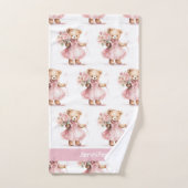 Serviette de bain pour bébé et tout-petit girly |  (Serviette à main)