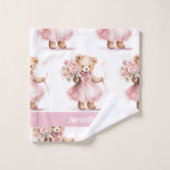 Serviette de bain pour bébé et tout-petit girly |  (Gant de toilette)