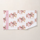 Serviette de bain pour bébé et tout-petit girly |  (Serviette à main)