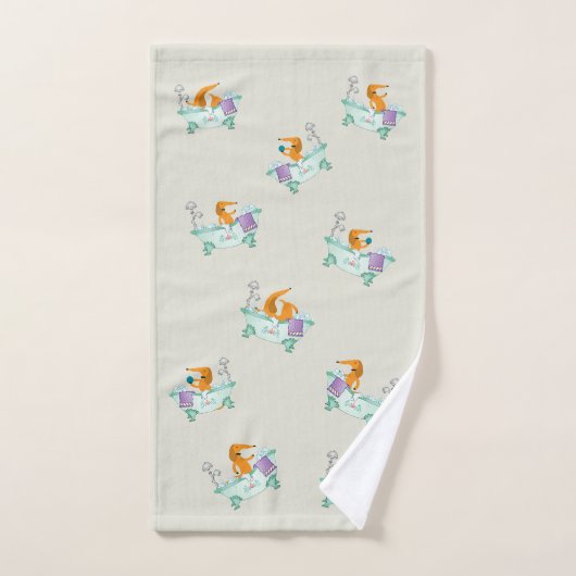 Serviette de bain pour chien teckel, serviette de (Serviette à main)