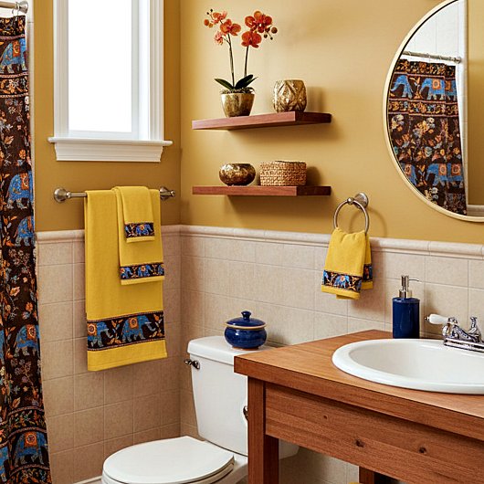 Serviette de bain pour éléphants lumineux