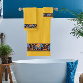 Serviette de bain pour éléphants lumineux