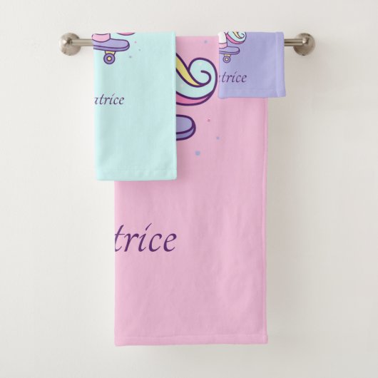 Serviette de bain pour enfants avec licorne aux co (En situation)