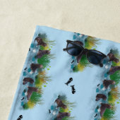 Serviette de bain pour fête de bébé phoque (Bleu c (En situation)