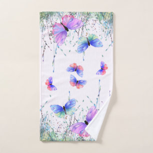 Serviette de bain pour papillons volants printemps