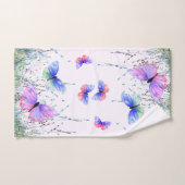 Serviette de bain pour papillons volants printemps (Serviette à main)