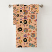 Serviette de bain psychédélique éclaboussure de co (En situation)