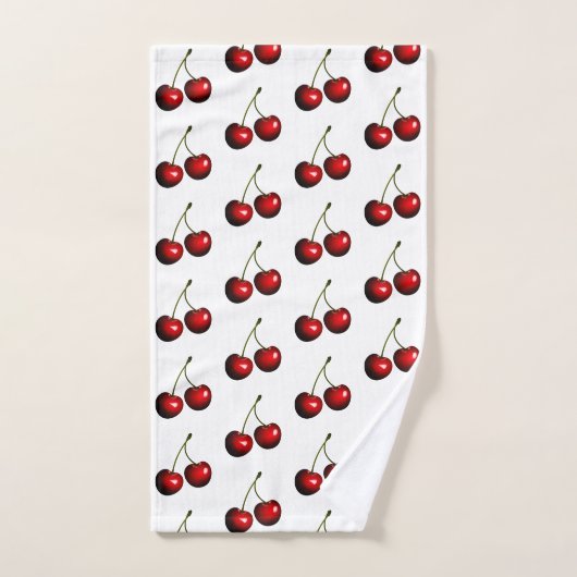 Serviette de bain Red Cherries (Serviette à main)