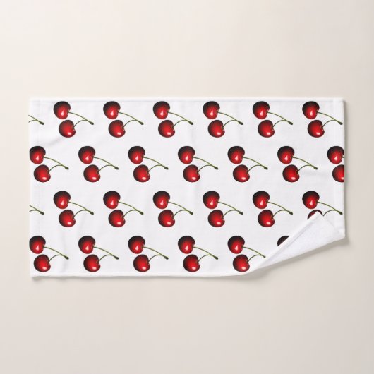Serviette de bain Red Cherries (Serviette à main)