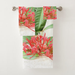 Serviette de bain Red Jungle Geranium Oasis