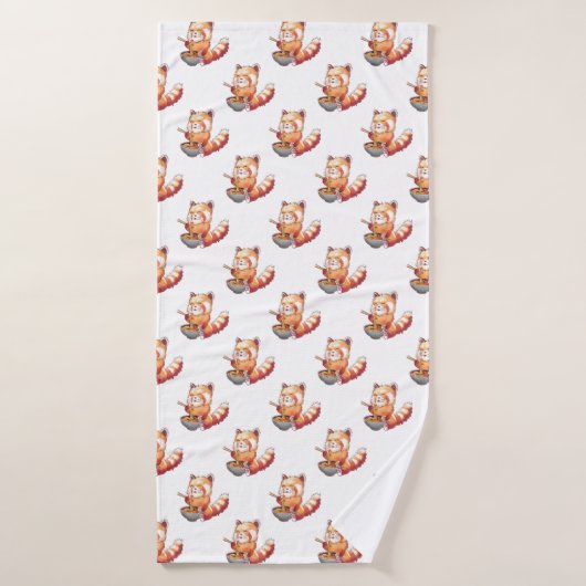 Serviette de bain Red Panda Ramen (Serviette de bain)