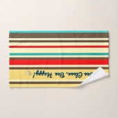 Serviette de bain rétro avec abeilles (Serviette à main)