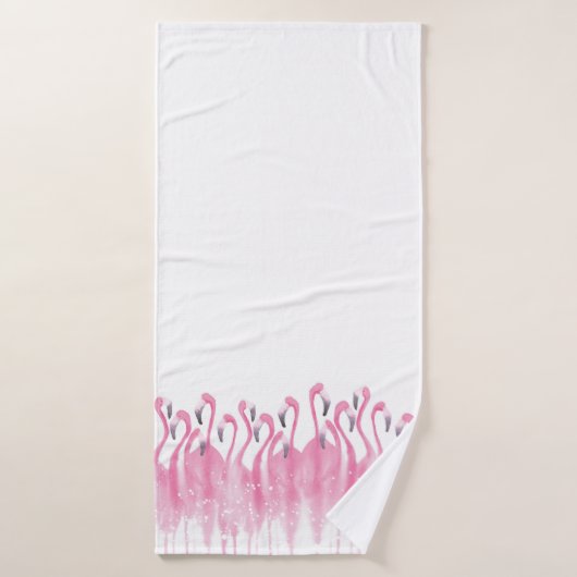 Serviette de bain rose de Flamant rose (Serviette de bain)