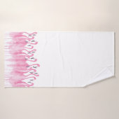 Serviette de bain rose de Flamant rose (Serviette de bain)