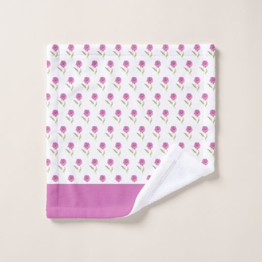Serviette de bain rose floral (Gant de toilette)