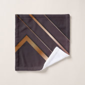 Serviette de bain rose Gold Stripes (Gant de toilette)