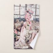 Serviette de bain rose Lady, Virginia Rose Collect (Serviette à main)