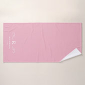 Serviette de bain rose rustique (Serviette de bain)