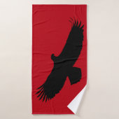 Serviette de bain rouge avec volant d'aigle - Choi (Serviette de bain)