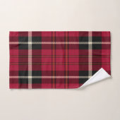 Serviette De Bain Rouge Tartan (Serviette à main)