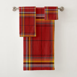 Serviette De Bain Rouge Tartan