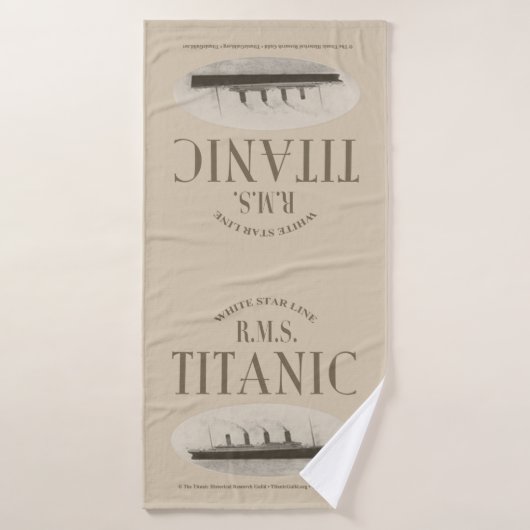 Serviette de bain Sepia, navire fantôme Titanic RM (Serviette de bain)