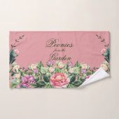 Serviette De Bain Set 3pc. Les pivoines du Garden (Serviette à main)