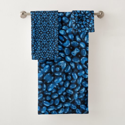 Serviette de bain Set Bleu Jelly Beans (En situation)