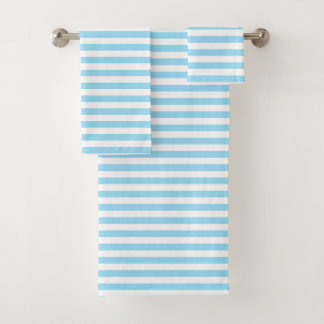 Serviette de bain set Clearwater Stripe capri bleu