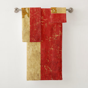 Serviette de bain Set Iran Drapeau Lion et le shah