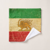 Serviette de bain Set Iran Drapeau Lion et le shah (Gant de toilette)