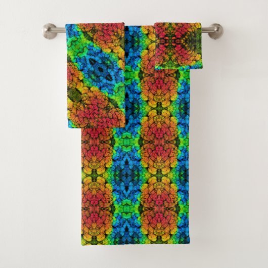 Serviette de bain Set Plumes de colibri (En situation)