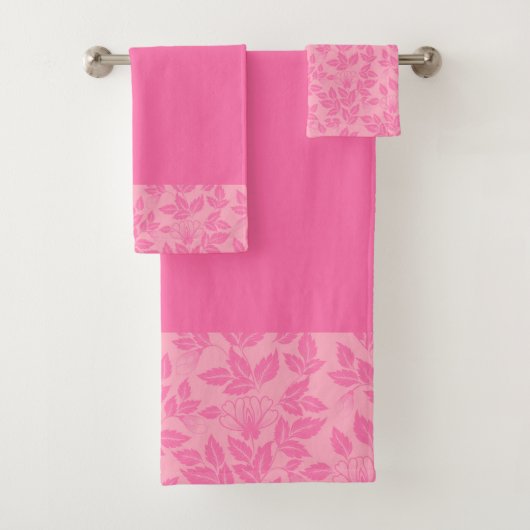 Serviette de bain Set Vintage rose floral (En situation)