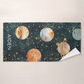 Serviette de bain spatiale personnalisée (Serviette de bain)