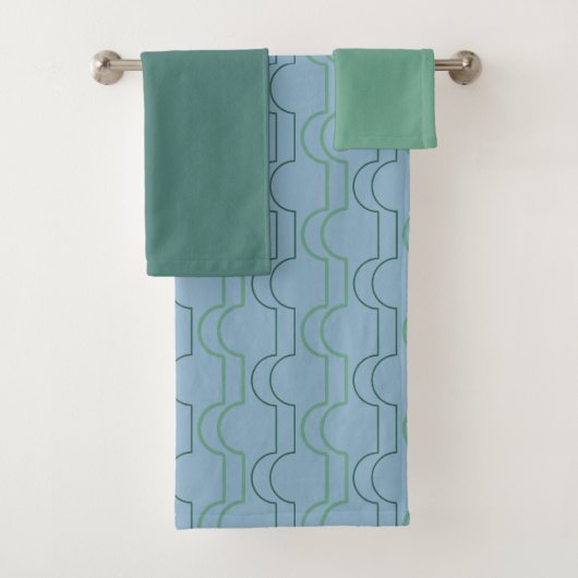 Serviette de bain St Jacques verte (En situation)