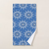 Serviette de bain - Starburst Carrelé sur Bleu (Serviette à main)