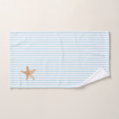 Serviette de bain Starfish Peinture Bleu Bande (Serviette à main)