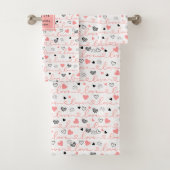 Serviette de bain stylée pour la Saint-Valentin av (En situation)