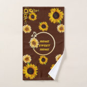 Serviette de bain Sunflower Brown et Jaune (Serviette à main)