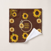 Serviette de bain Sunflower Brown et Jaune (Gant de toilette)