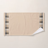 Serviette de bain tan et noir (Serviette à main)