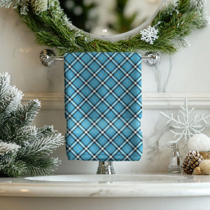 Serviette de bain tartan bleu jaune Cadeau pour me