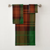 Serviette De Bain Tartan Vert (En situation)