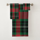 Serviette De Bain Tartan Vert (En situation)