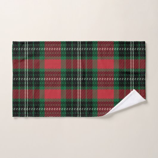 Serviette De Bain Tartan Vert (Serviette à main)