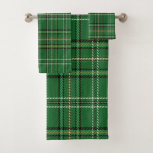 Serviette De Bain Tartan Vert