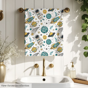 Serviette de bain Thème Planète Douces Couleurs Pa