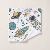Serviette de bain Thème Planète Douces Couleurs Pa (Gant de toilette)